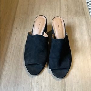 WOMENS SUEDE MULE HEEL